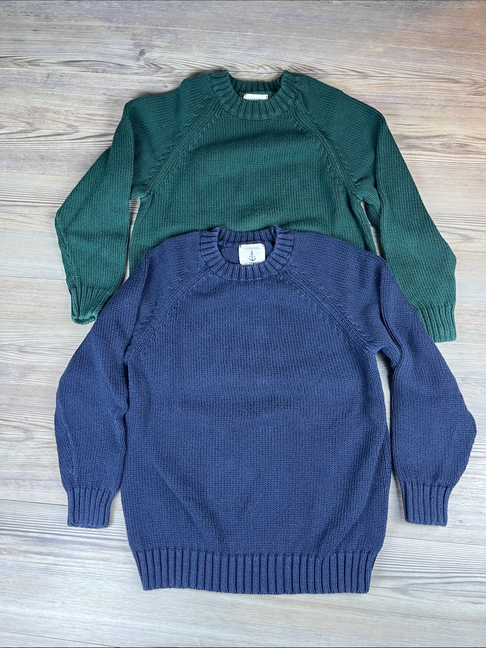 Kids 100% Cotton Lands End Crewneck Sweaters